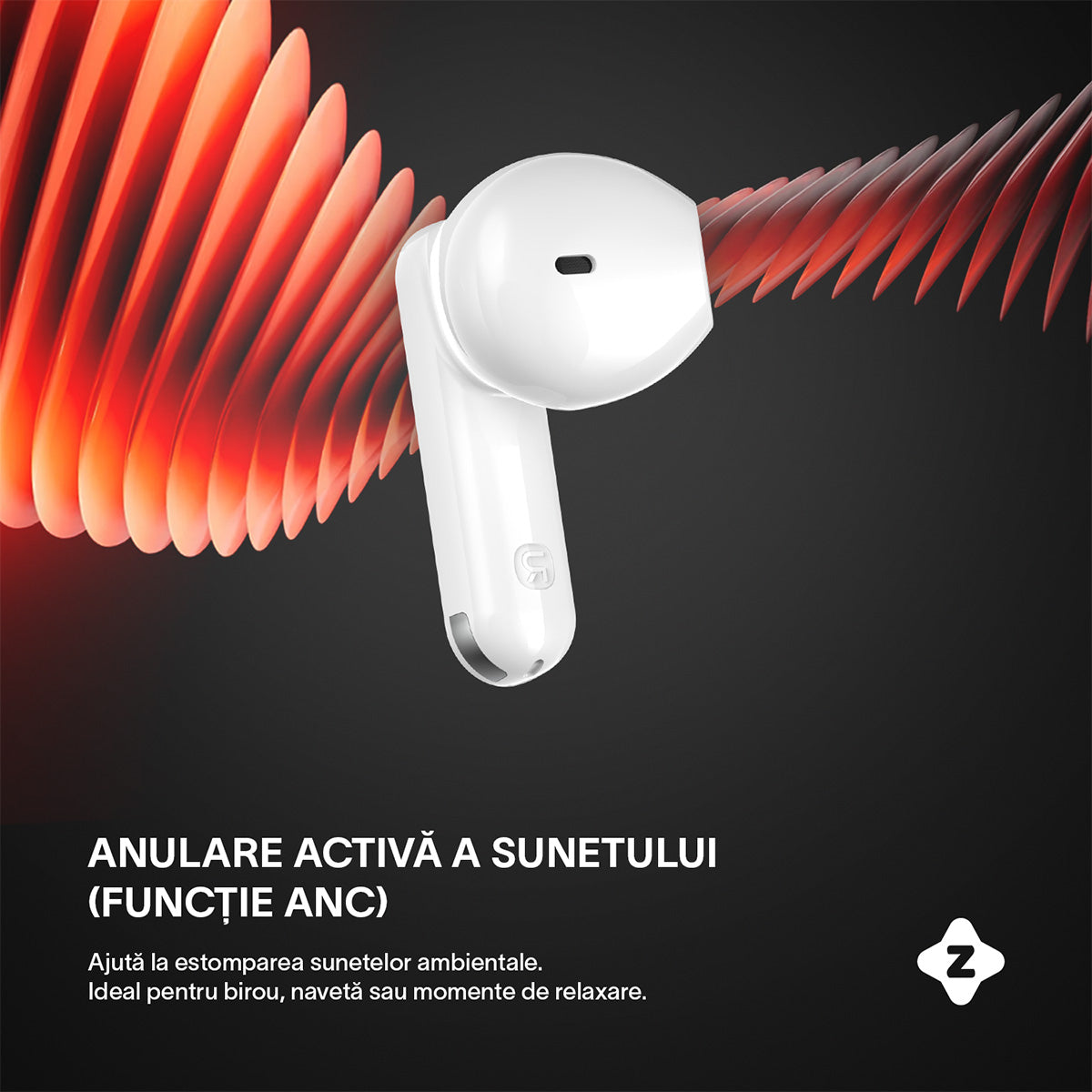 Casti wireless cu noise cancelling, Zoopie®, ANC & ENC, Casti Bluetooth 5.4, fara fir, in ear, audio Hi-Fi, bass, microfon HD dual, handsfree, moduri ANC & Transparency & Gaming, sport, telefon universal, control touch, afisaj LED, NEO Pro, negru (Copy)