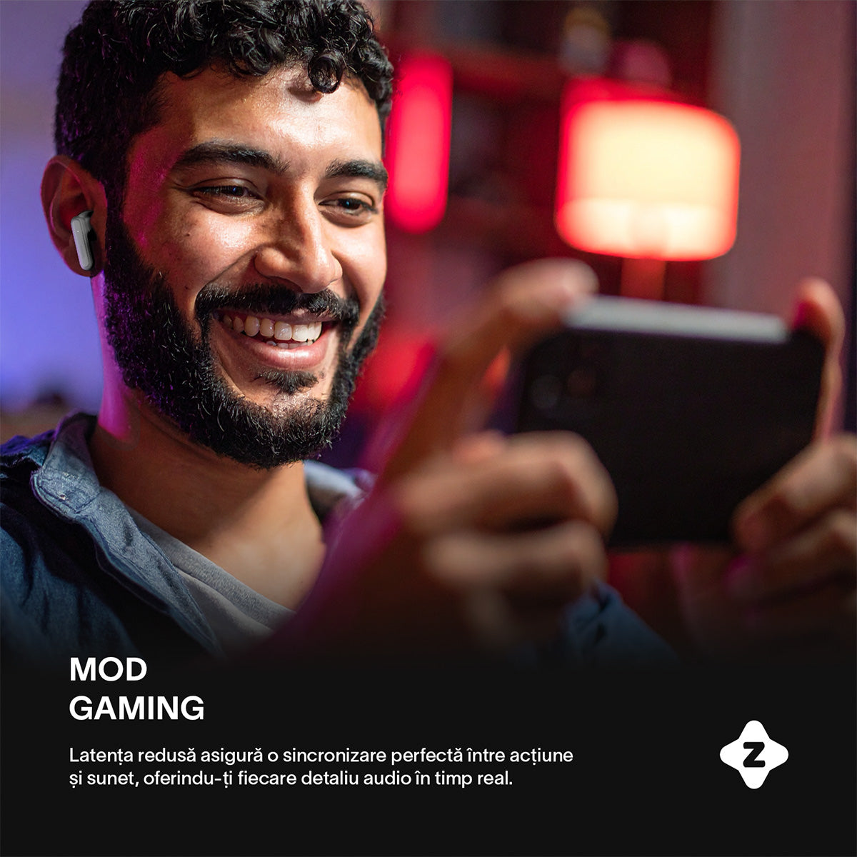 Casti wireless cu noise cancelling, Zoopie®, ANC & ENC, Casti Bluetooth 5.4, fara fir, in ear, audio Hi-Fi, bass, microfon HD dual, handsfree, moduri ANC & Transparency & Gaming, sport, telefon universal, control touch, afisaj LED, NEO Pro, negru (Copy)