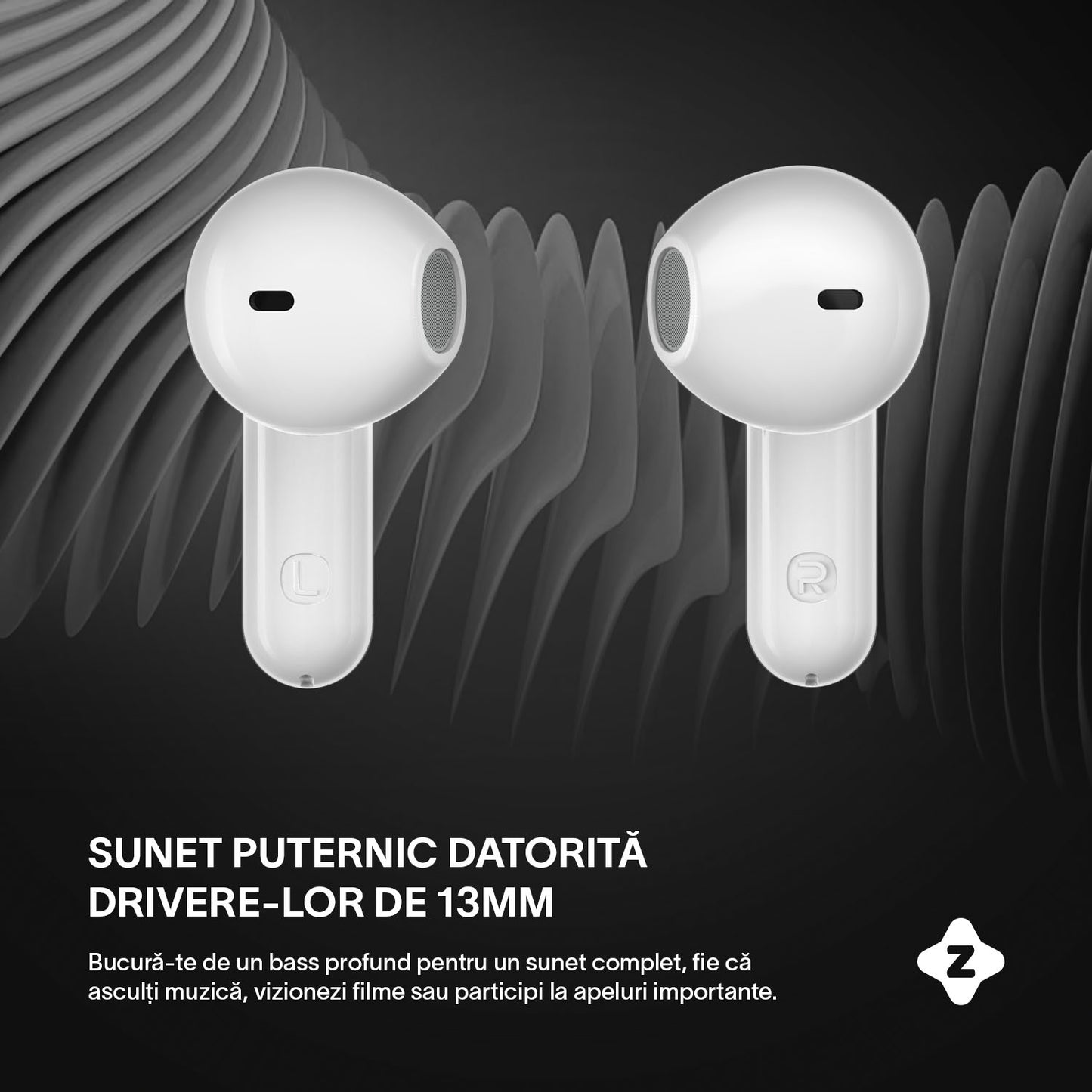 Casti wireless cu noise cancelling, Zoopie®, ANC & ENC, Casti Bluetooth 5.4, fara fir, in ear, audio Hi-Fi, bass, microfon HD dual, handsfree, moduri ANC & Transparency & Gaming, sport, telefon universal, control touch, afisaj LED, NEO Pro, negru (Copy)