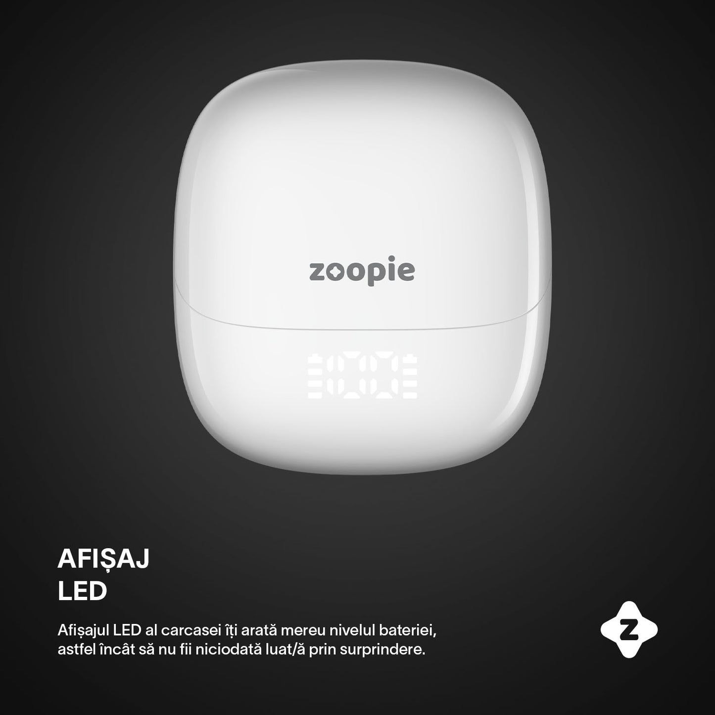 Casti wireless cu noise cancelling, Zoopie®, ANC & ENC, Casti Bluetooth 5.4, fara fir, in ear, audio Hi-Fi, bass, microfon HD dual, handsfree, moduri ANC & Transparency & Gaming, sport, telefon universal, control touch, afisaj LED, NEO Pro, negru (Copy)
