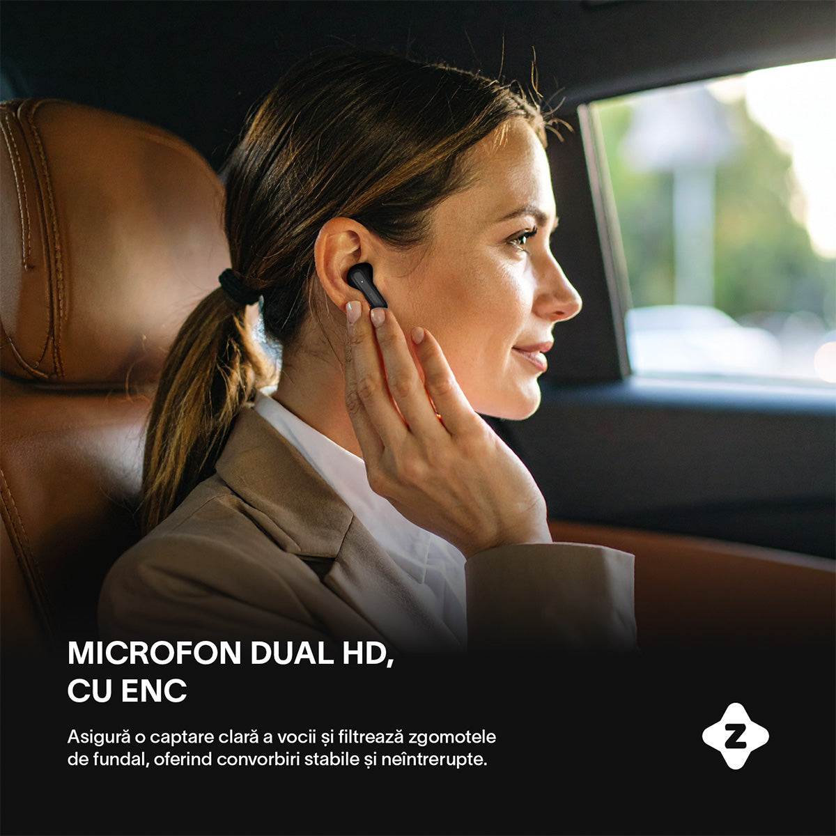 Casti wireless cu noise cancelling, Zoopie®, ANC & ENC, Casti Bluetooth 5.4, fara fir, in ear, audio Hi-Fi, bass, microfon HD dual, handsfree, moduri ANC & Transparency & Gaming, sport, telefon universal, control touch, afisaj LED, NEO Pro, negru