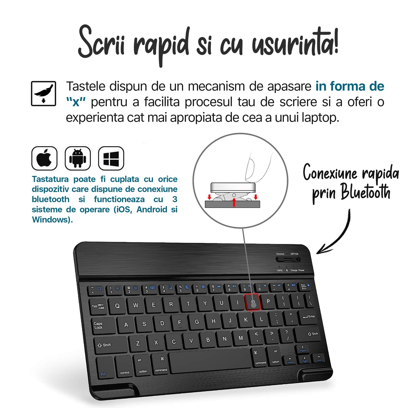 Husa cu Tastatura, Zoopie®, compatibila cu Apple iPad Pro 12.9" 5th Gen 2021 / 4th Gen 2020 / 3rd Gen 2018, Wireless, Bluetooth, Iluminata LED, Carcasa protectie, Negru