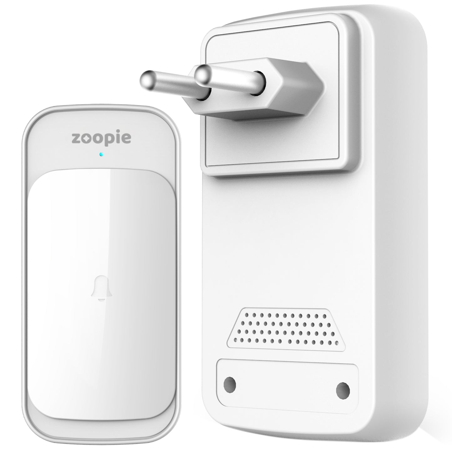 Sonerie Fara Fir/ Wireless, Zoopie®, Distanta 280m, 58 Melodii, Alimentare Priza Home, 1 Receptor, Alb