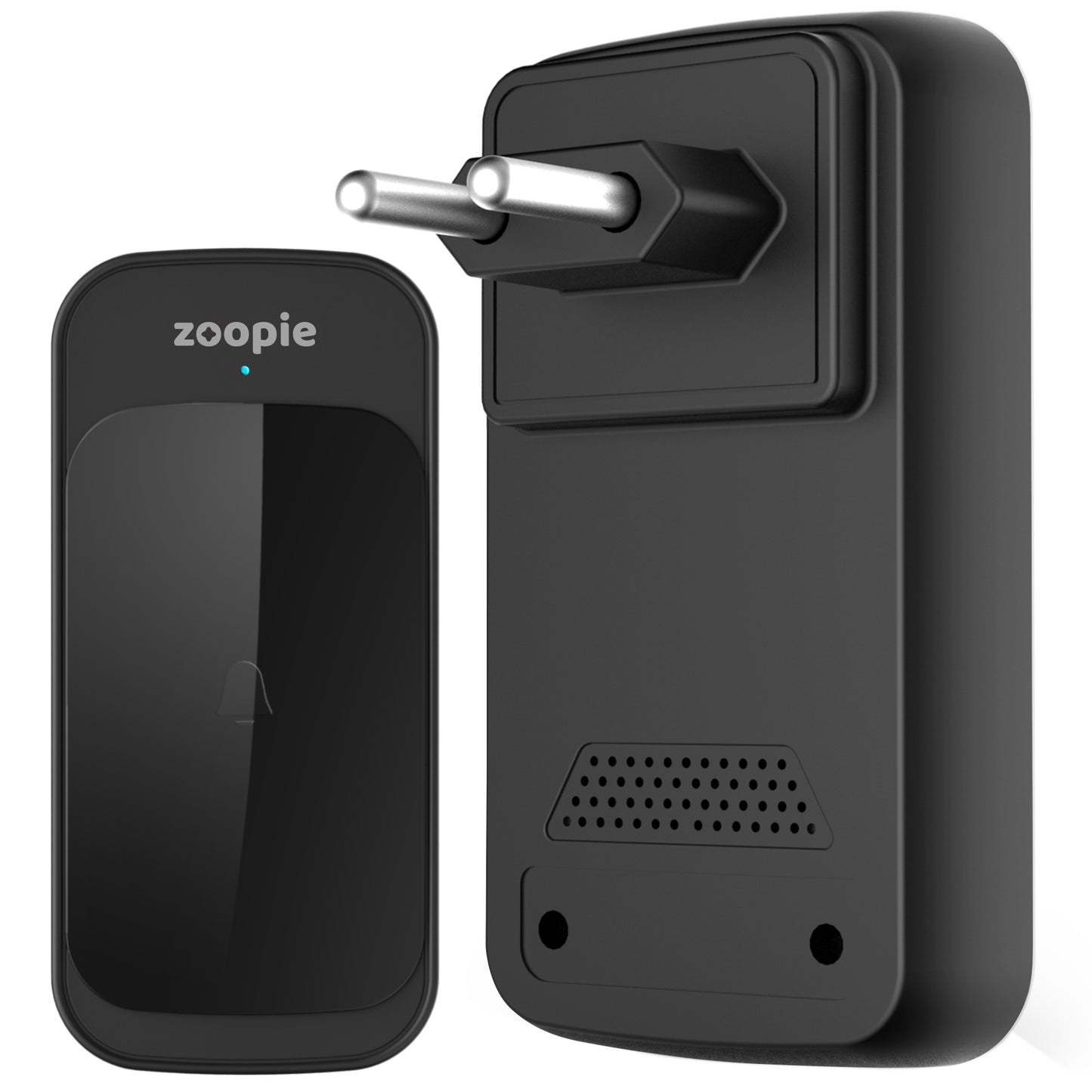 Sonerie Fara Fir/ Wireless, Zoopie®, Distanta 280m, 58 Melodii, Alimentare Priza Home, 1 Receptor, Negru