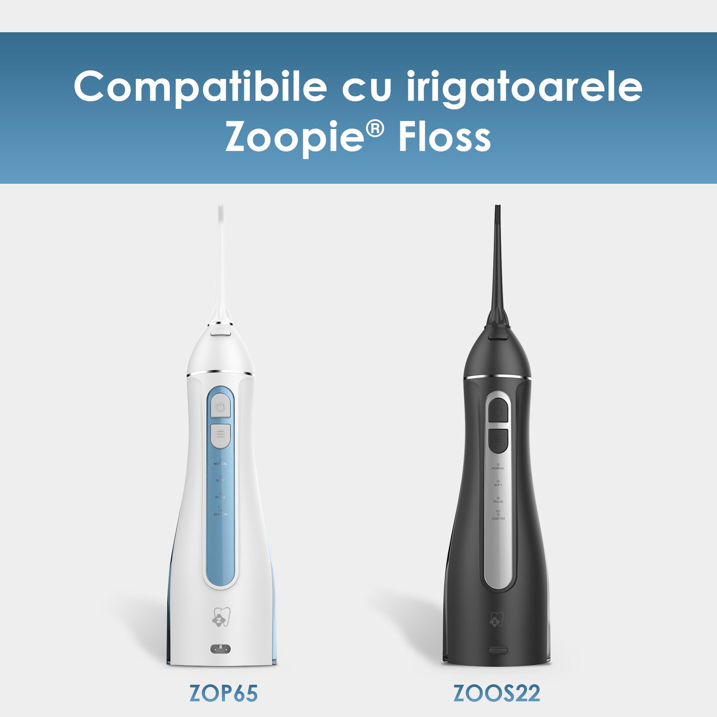Set 5 Capete Irigator bucal, Zoopie®, Compatibile cu irigatoarele Zoopie ZOP65