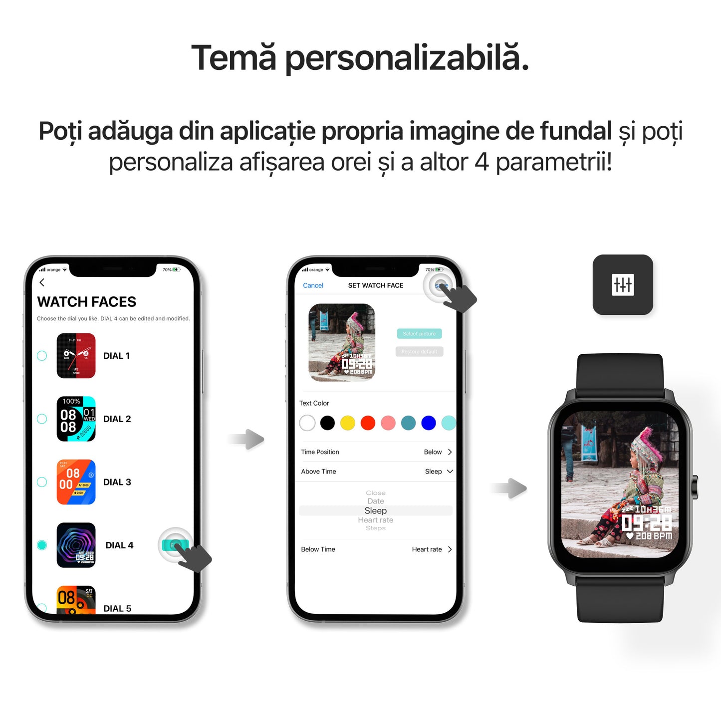 ceas electronic mana personalizabil zoopie