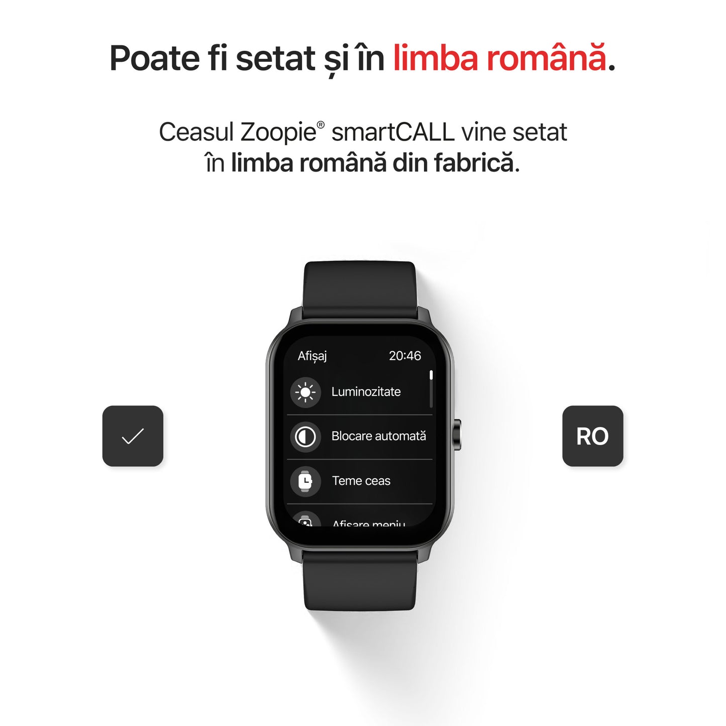 ceas inteligent limba romana
