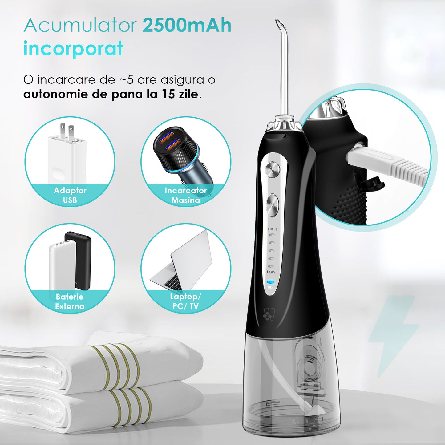 dus bucal rezistent la apa Zoopie DENTAL negru