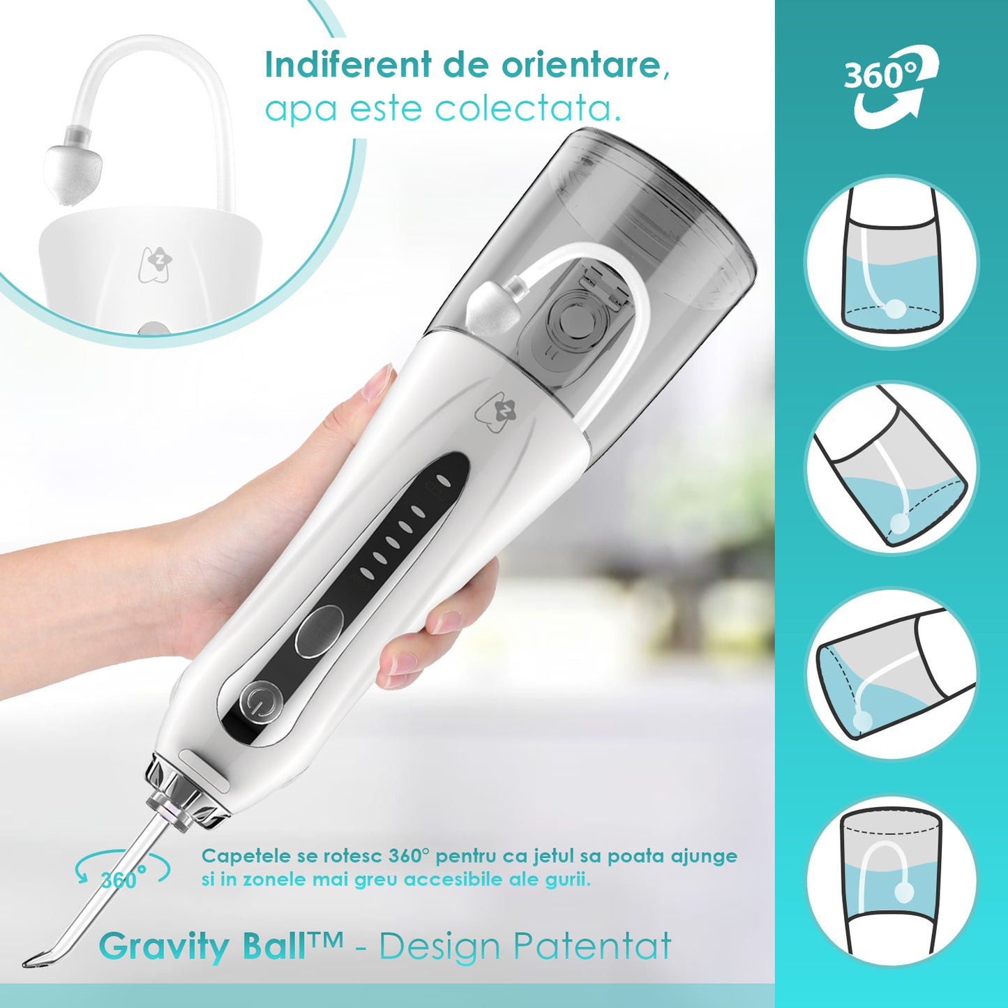 irigator de gura zoopie DENTAL alb