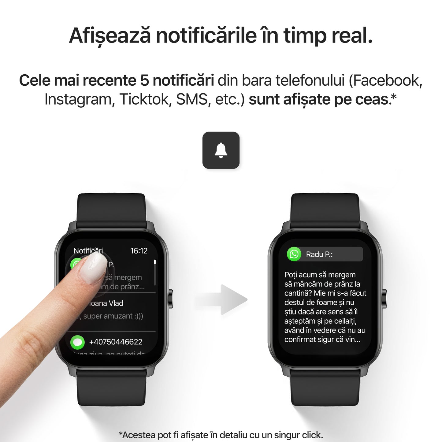 smartwatch notificari zoopie
