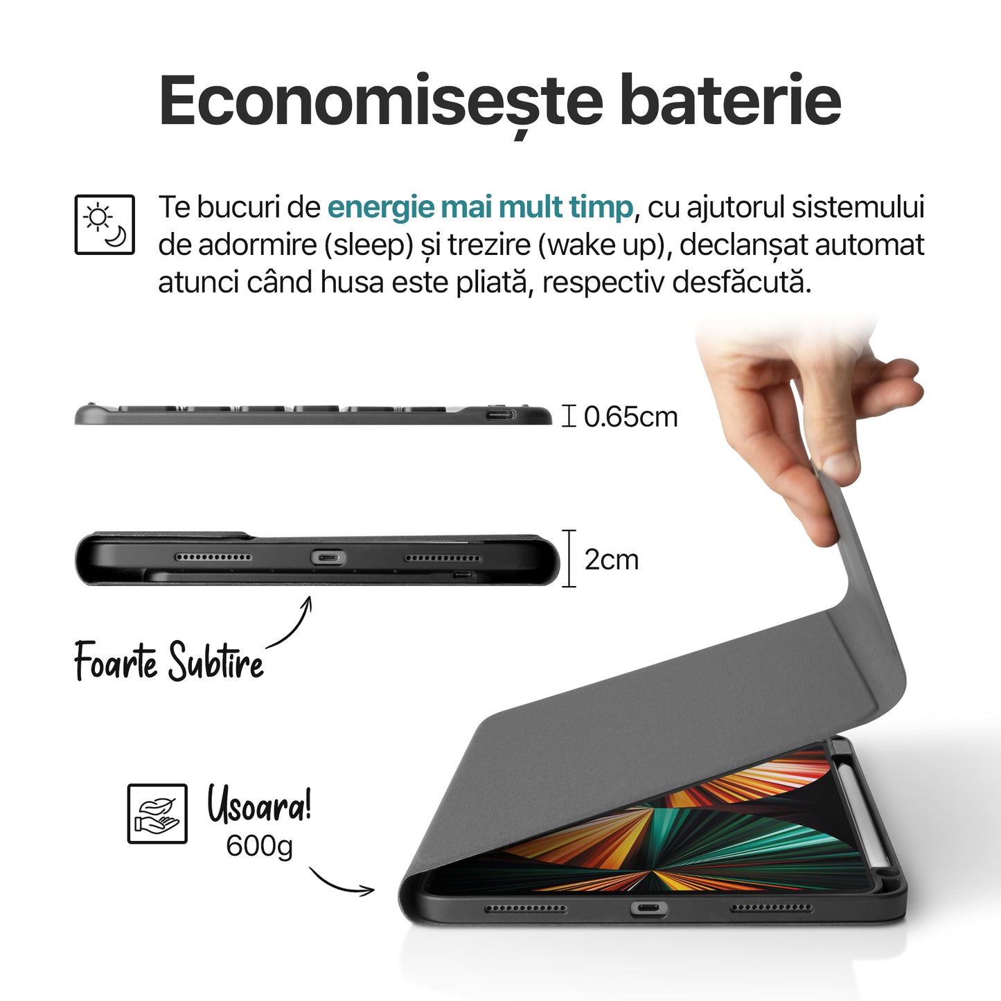 tastatura bluetoth tableta cu economisire baterie