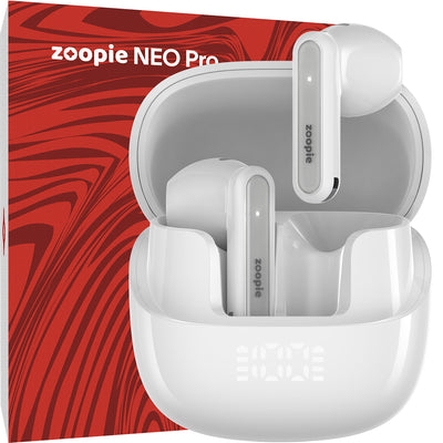 Casti wireless cu noise cancelling, Zoopie®, ANC & ENC, Casti Bluetooth 5.4, fara fir, in ear, audio Hi-Fi, bass, microfon HD dual, handsfree, moduri ANC & Transparency & Gaming, sport, telefon universal, control touch, afisaj LED, NEO Pro, negru (Copy)