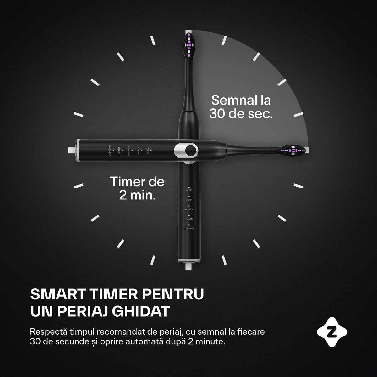 Periuta electrica Zoopie® SEAGO, periuta de dinti electrica sonica pentru adulti si copii, perie de dinti electrica, 40.000 pulsatii/min, 5 programe dentare, indicator LED baterie, smart timer, USB-C, IPX7, 5 capete, etui de calatorie, Negru