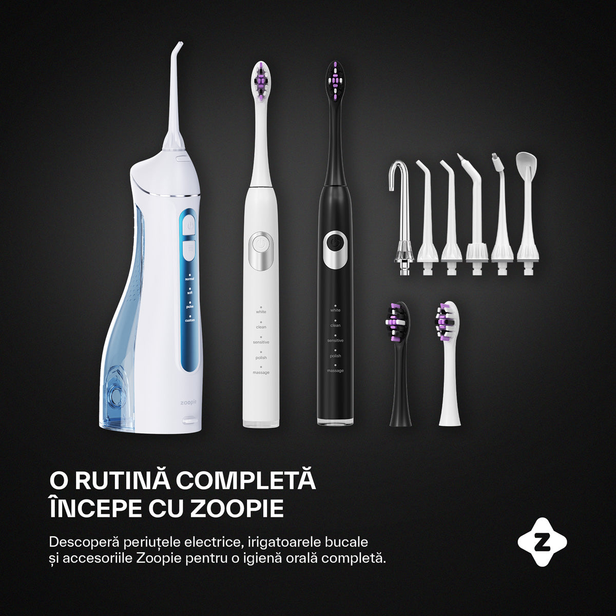 Periuta electrica Zoopie® SEAGO, periuta de dinti electrica sonica pentru adulti si copii, perie de dinti electrica, 40.000 pulsatii/min, 5 programe dentare, indicator LED baterie, smart timer, USB-C, IPX7, 5 capete, etui de calatorie, Negru
