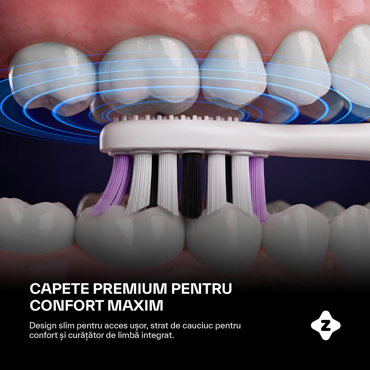 Periuta electrica Zoopie® SEAGO, periuta de dinti electrica sonica pentru adulti si copii, perie de dinti electrica, 40.000 pulsatii/min, 5 programe dentare, indicator LED baterie, smart timer, USB-C, IPX7, 5 capete, etui de calatorie, Alb
