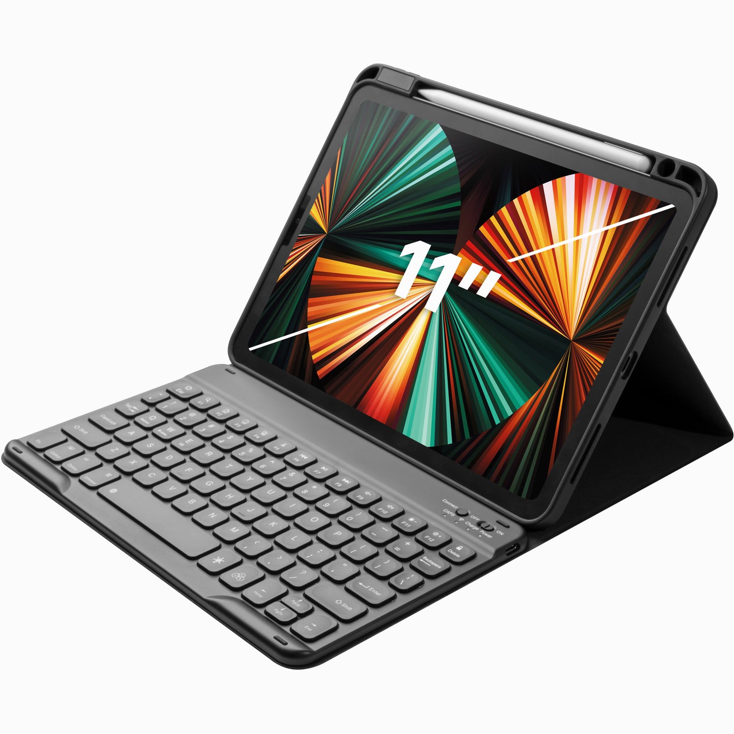 Husa cu Tastatura iPad Apple, Zoopie®, pentru iPad Pro 11" 1st Gen 2018 / 2nd Gen 2020 / 3rd Gen 2021