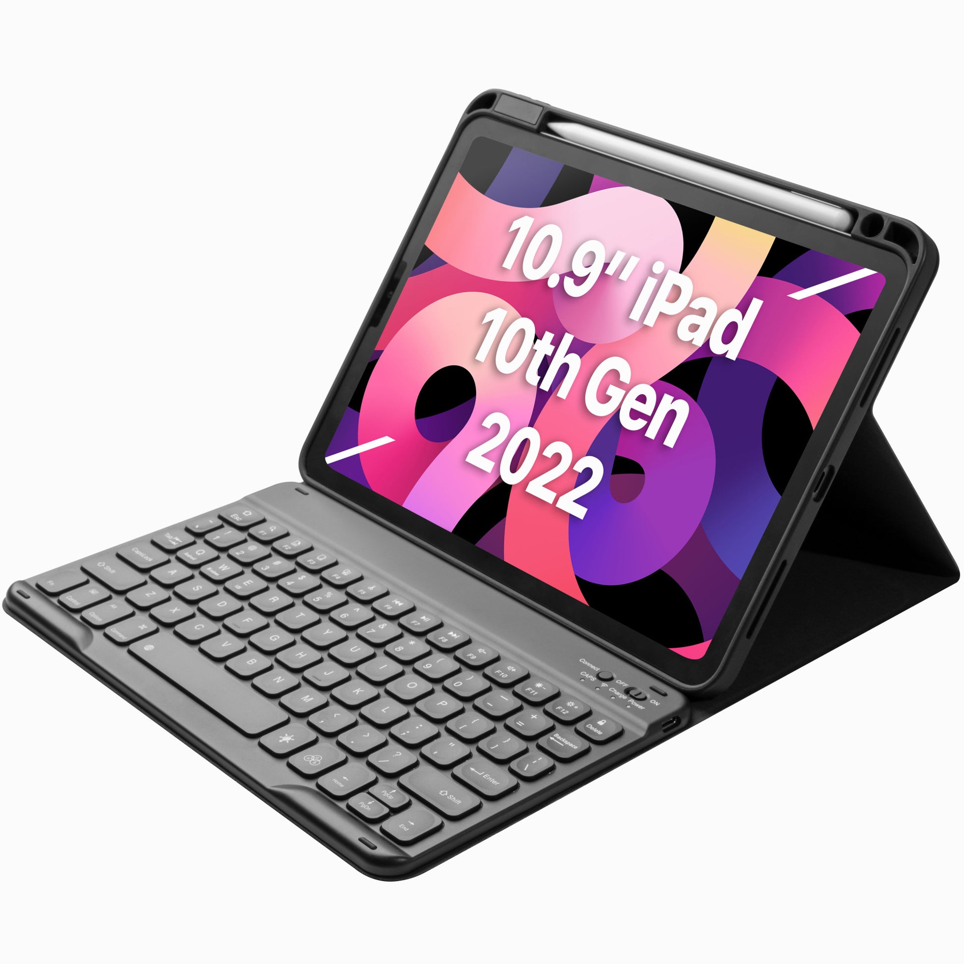 Husa cu tastatura pentru iPad Apple, Zoopie, iPad 10th Gen 2022, 10.9"