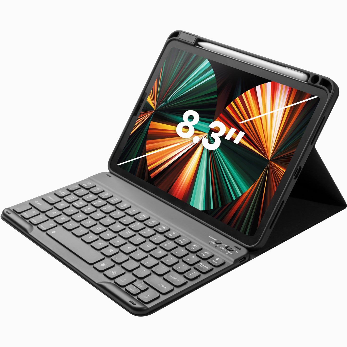 Husa cu Tastatura iPad Apple, Zoopie®, pentru iPad mini 6th Gen 8.3" 2021