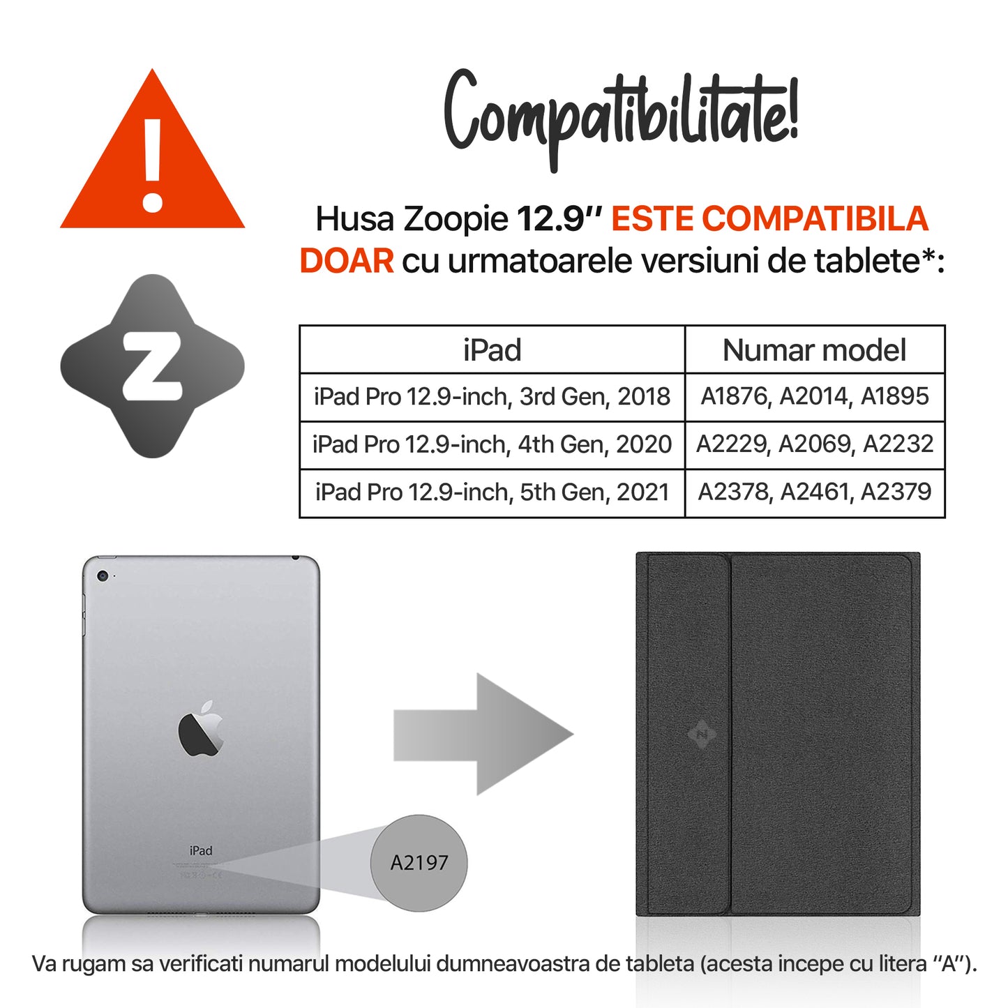 Husa cu Tastatura, Zoopie®, compatibila cu Apple iPad Pro 12.9" 5th Gen 2021 / 4th Gen 2020 / 3rd Gen 2018, Wireless, Bluetooth, Iluminata LED, Carcasa protectie, Negru