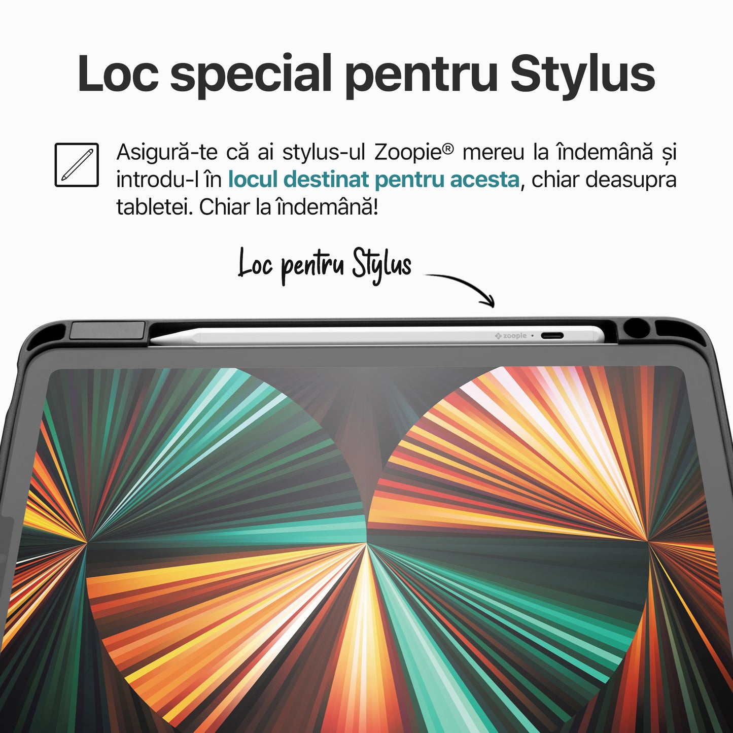 husa cu tastatura ipad cu suport stylus pen zoopie