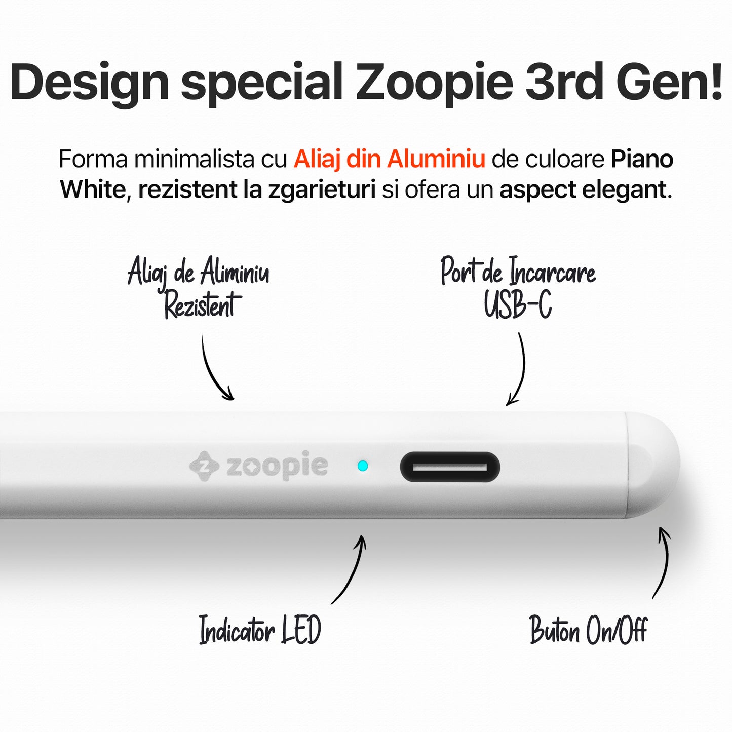 pix tableta ipad apple aluminiu zoopie alb