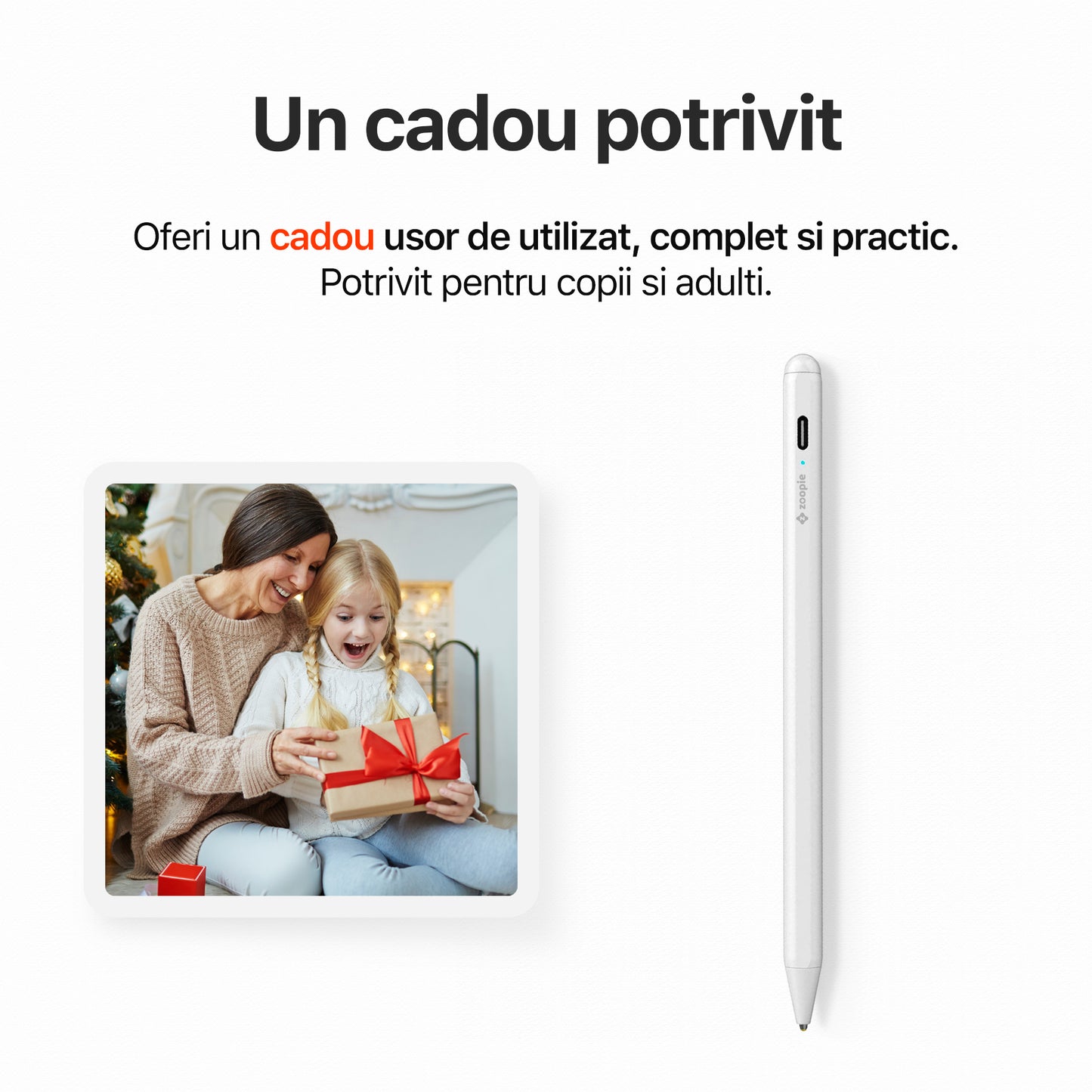 stylus pen universal cadou zoopie alb